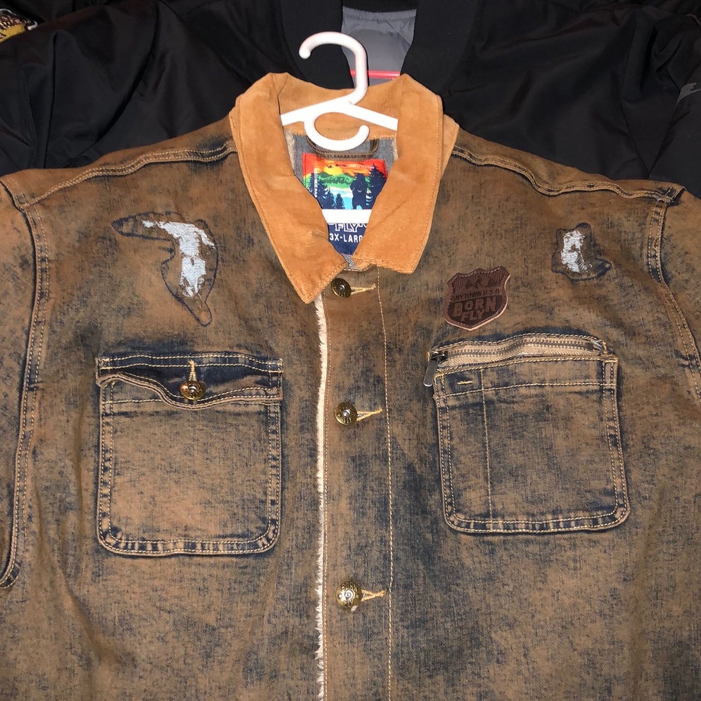 Born Fly insulated Jean jacket sz 3x